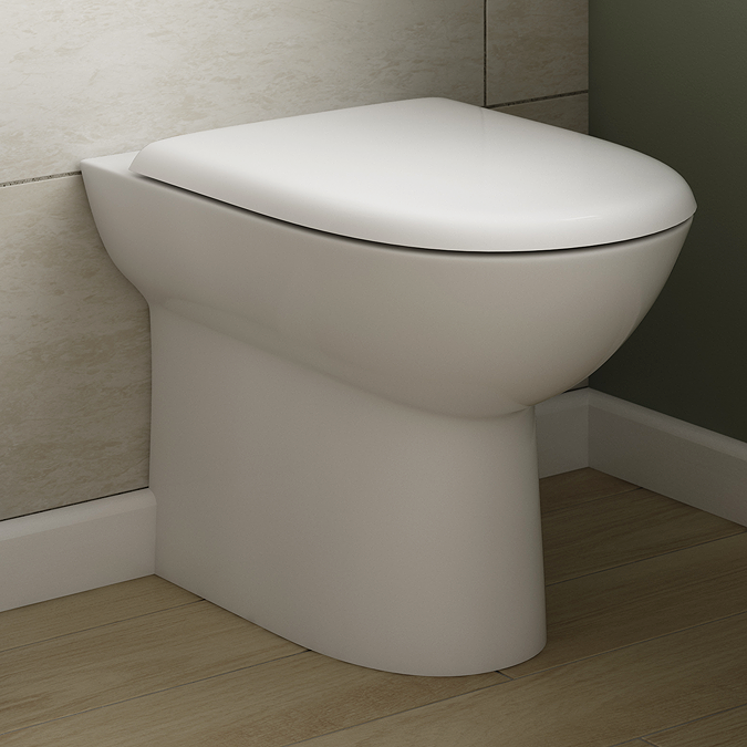 Alaska Rimless Back to Wall Toilet Pan + Soft Close Seat - Image 2