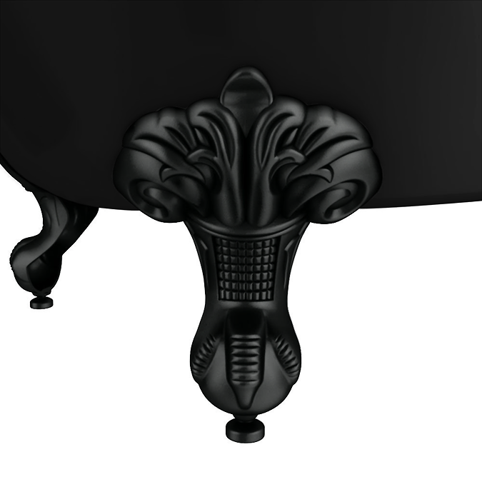 Astoria Black 1710 Roll Top Slipper Bath + Matt Black Leg Set - Image 2
