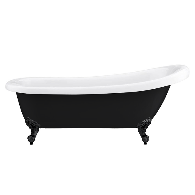 Astoria Black 1710 Roll Top Slipper Bath + Matt Black Leg Set - Image 3