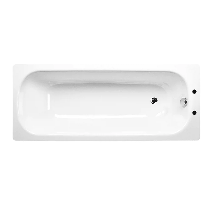 Aurora 1700 x 700mm 2TH Steel Enamel Bath - Image 2