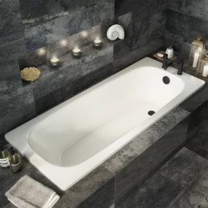 Aurora 1700 x 700mm 2TH Steel Enamel Bath