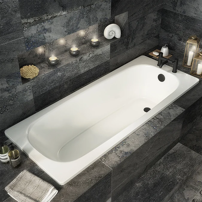 Aurora 1700 x 700mm 2TH Steel Enamel Bath