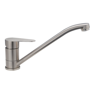 Bower Alberta Single Lever Kitchen Sink Mixer Tap with Swivel Spout - Brushed Stainless Steel
