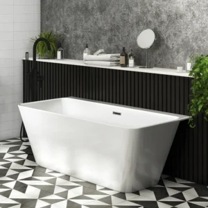 Mileto Square Back to Wall Modern Bath (1500 x 760mm)