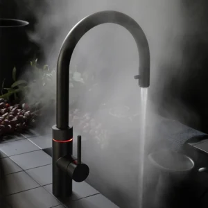 Quooker Flex Pull Out Hose Black Tap with Combi+ Boiling Water Tank