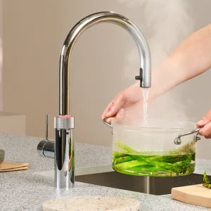 Quooker Flex Pull Out Hose Chrome Tap with PRO3 Boiling Water Tank